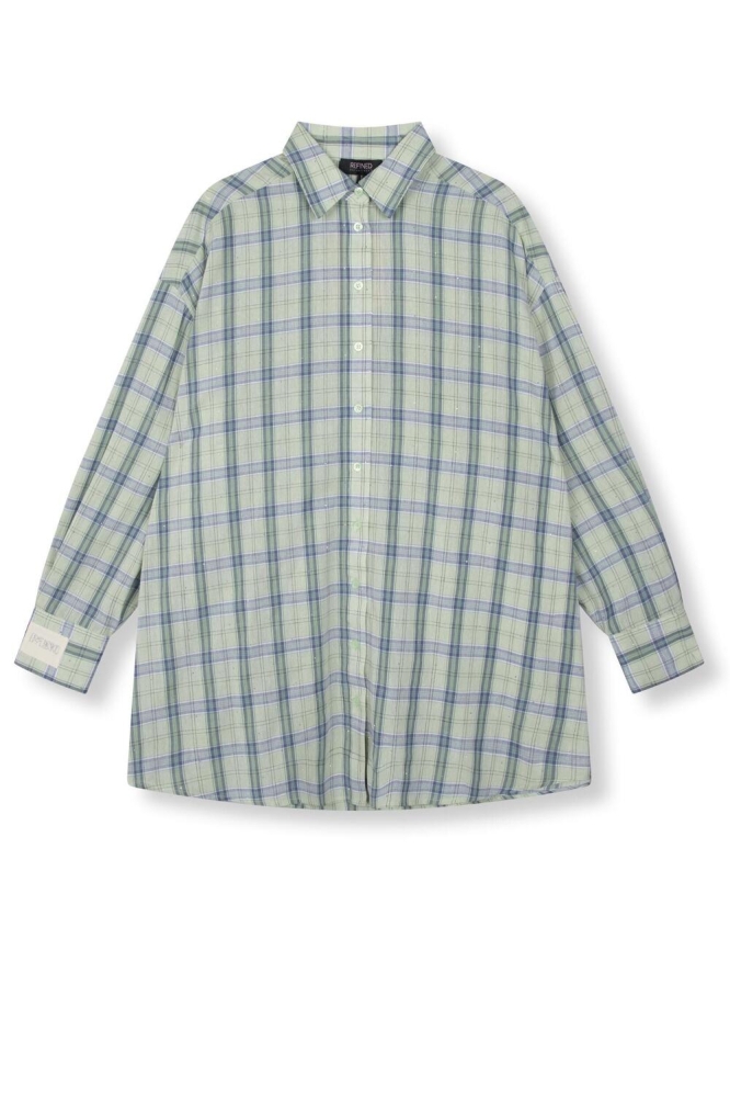OVERSIZED CHECK BLOUSE LOLAY R2505941695 625 CHECK